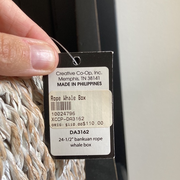 NWT Whale basket - Picture 3 of 3